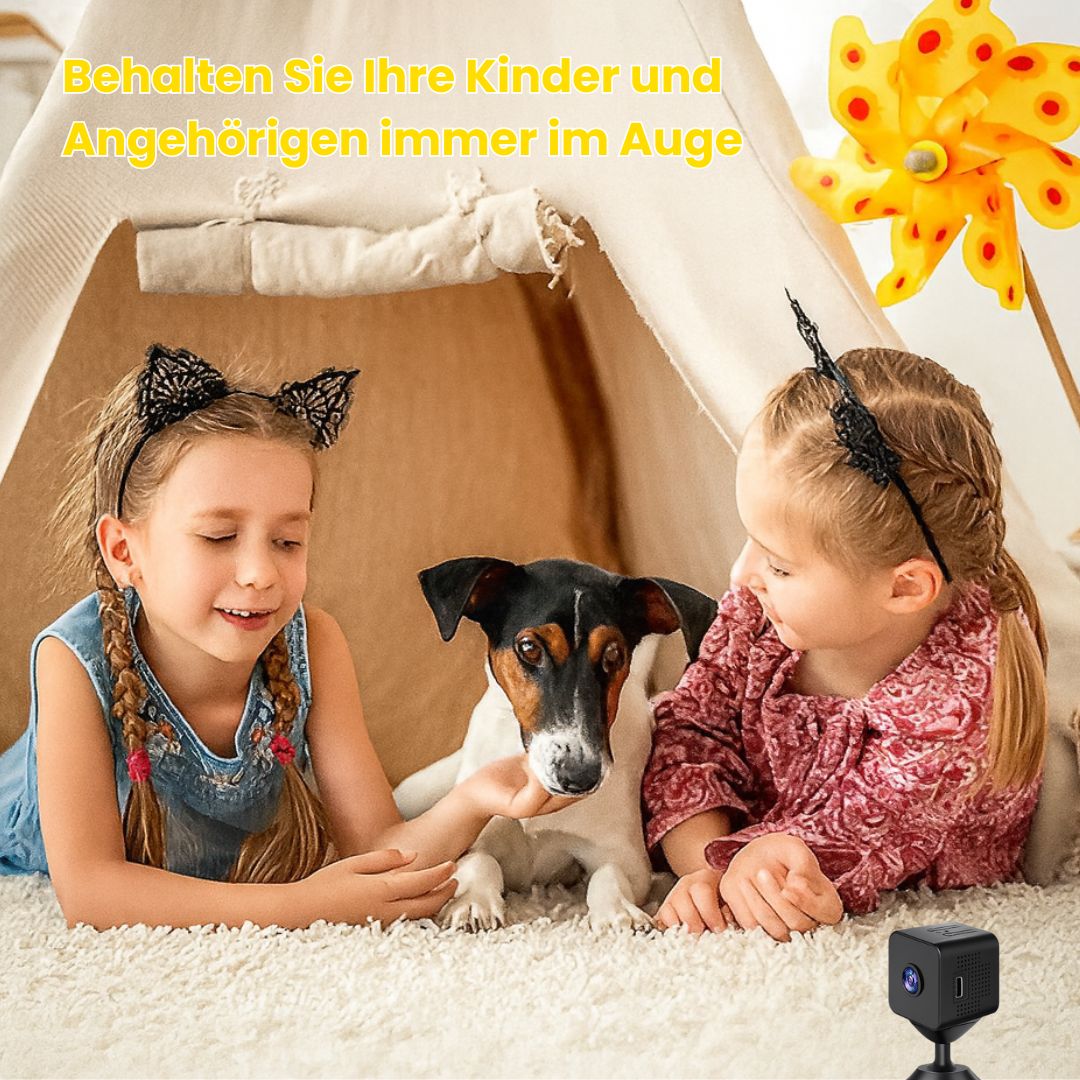 Leistungsstarke Innenkamera: Full HD Auflösung, klare Nachtsicht & präzise Bewegungserkennung kabellos.