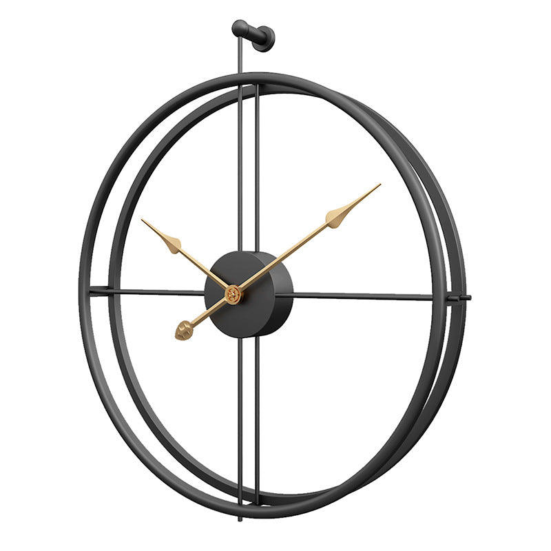 Moderne nordische Designuhr 50cm, geräuschlos. Elegante Metall-Wanduhr, minimalistisch für stilvolle Wohnzimmer.