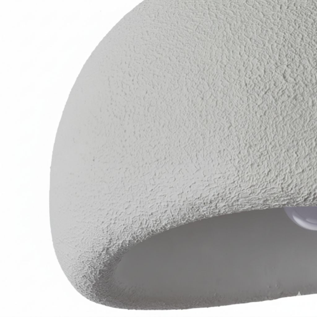 Strukturierte minimalistische Kunstharz Deckenleuchte, eine moderne Lampe für entspannte Schlafzimmer.