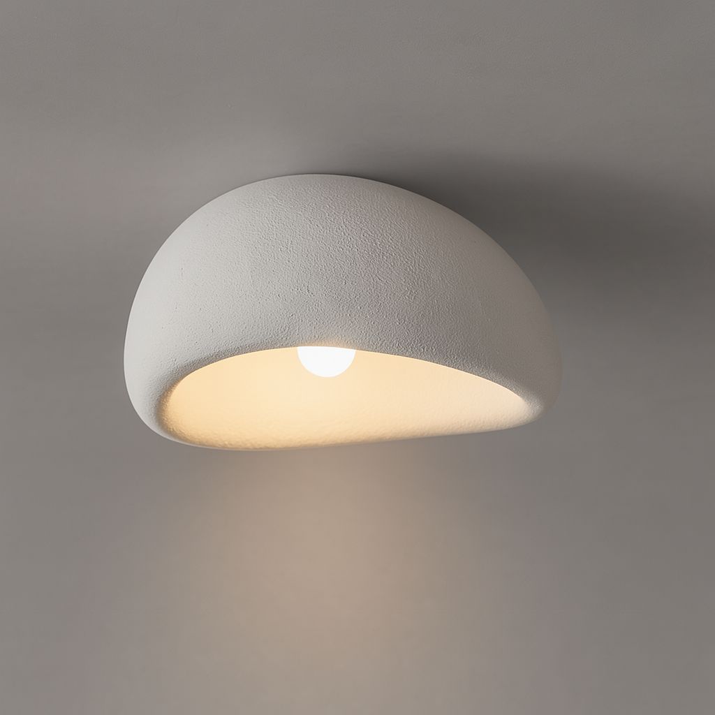Moderne Japandi Deckenleuchte aus Kunstharz, minimalistische Beleuchtung für Wohn- und Schlafzimmer.