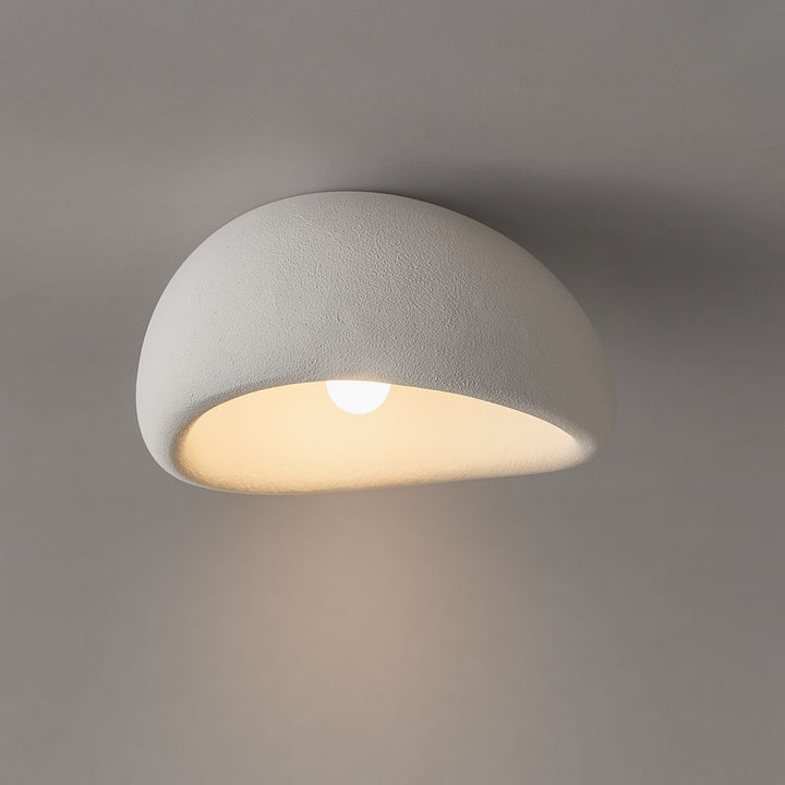 Moderne Japandi Deckenleuchte aus Kunstharz, minimalistische Beleuchtung für Wohn- und Schlafzimmer.