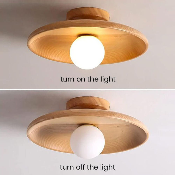 Deckenlampe Holzoptik: Skandinavischer Stil. Minimalistische Beleuchtung für ein natürliches, modernes Zuhause.