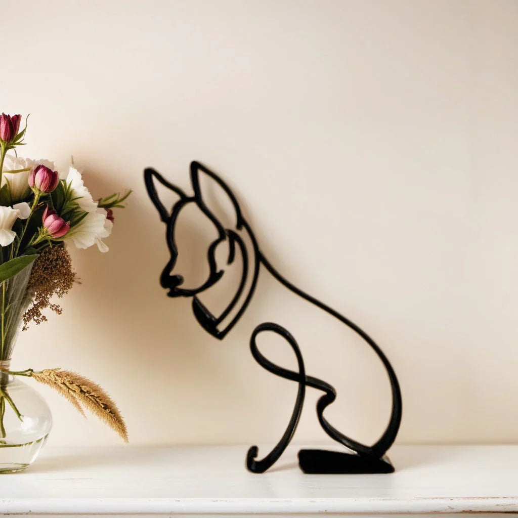 Abstrakte Haustierfigur, modernes Design, ideale Geschenkidee für minimalistische Wohnkultur.