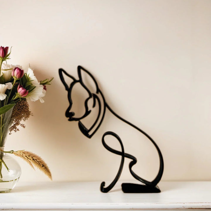 Abstrakte Haustierfigur, modernes Design, ideale Geschenkidee für minimalistische Wohnkultur.