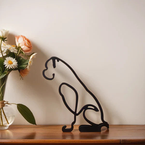 Handgefertigte Kakadu Skulptur, minimalistische Kunst, modernes Wohnaccessoire für Ihr Zuhause.