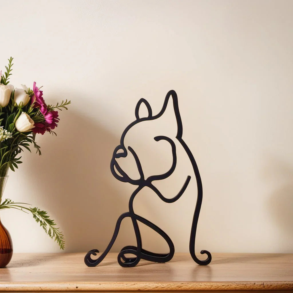 Abstrakte Kakadu Skulptur, einzigartige Dekoration für Wohnzimmer und Büro, minimalistisch.