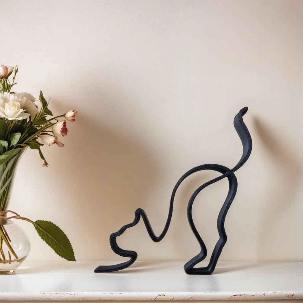 Moderne Haustierfigur, schlichtes Design als stilvolle Geschenkidee für Zuhause.