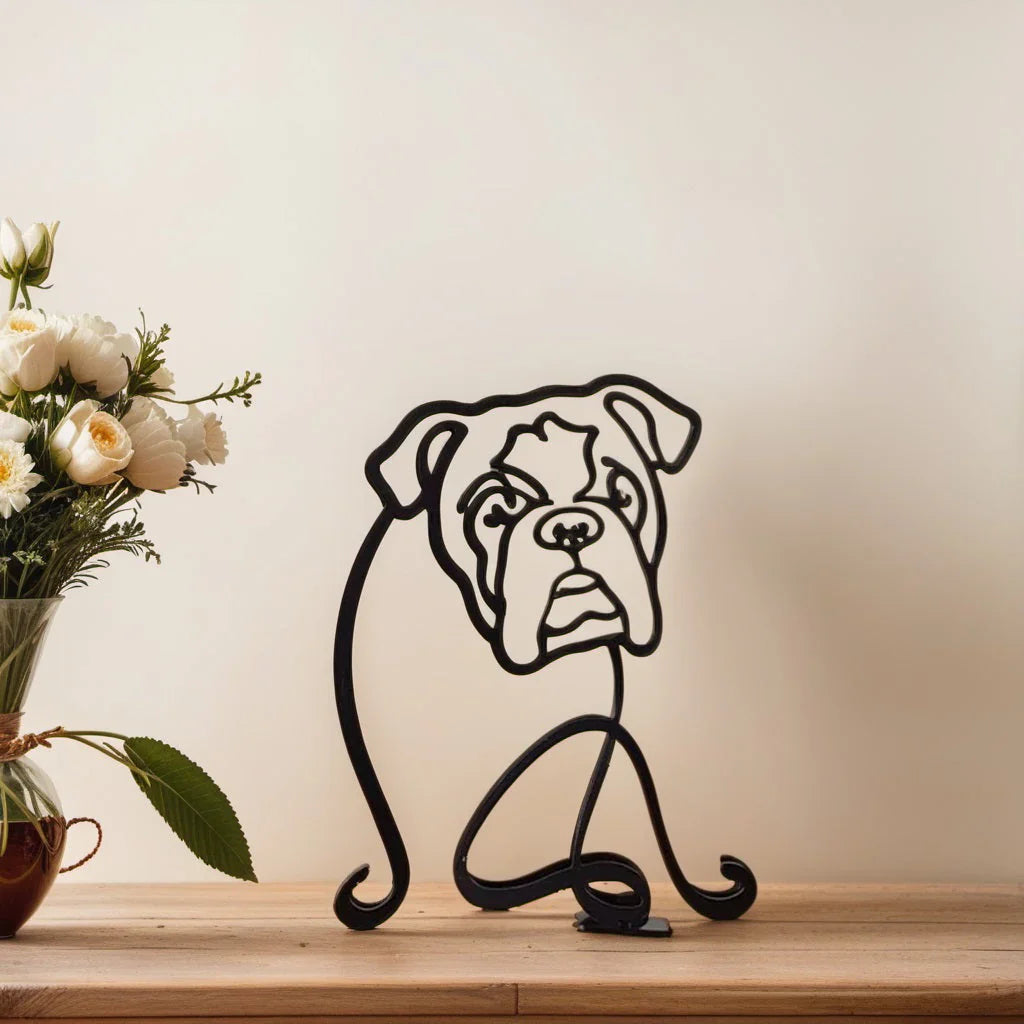 Haustier Skulptur, minimalistische Kunst, ideales Geschenk für Tierliebhaber und Wohnkultur.