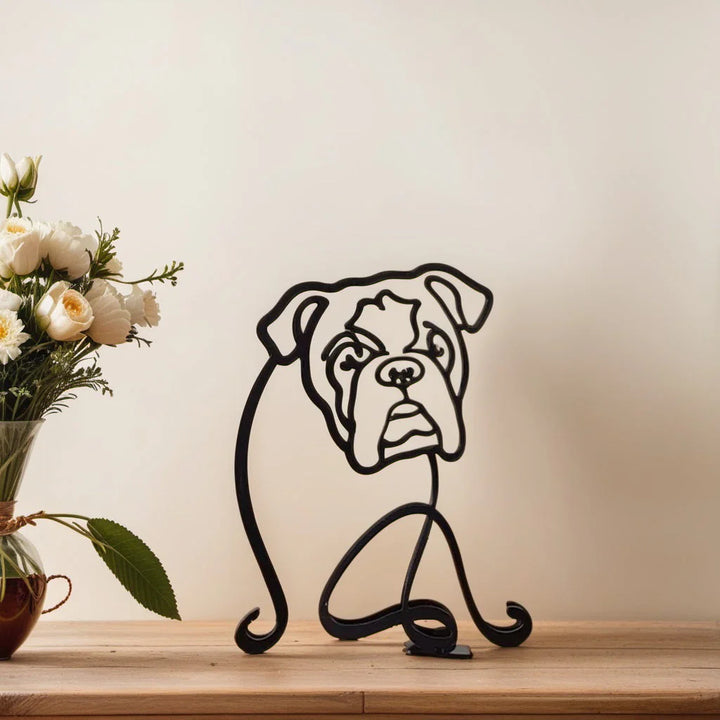 Haustier Skulptur, minimalistische Kunst, ideales Geschenk für Tierliebhaber und Wohnkultur.