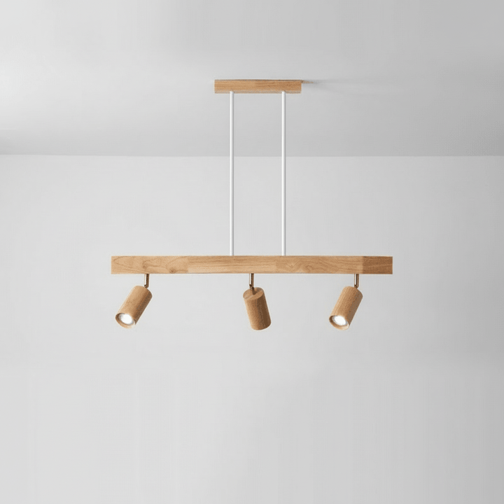 Skandinavische Massivholz-LED-Deckenlampe, warm- & kühlweiß, moderne Beleuchtung.