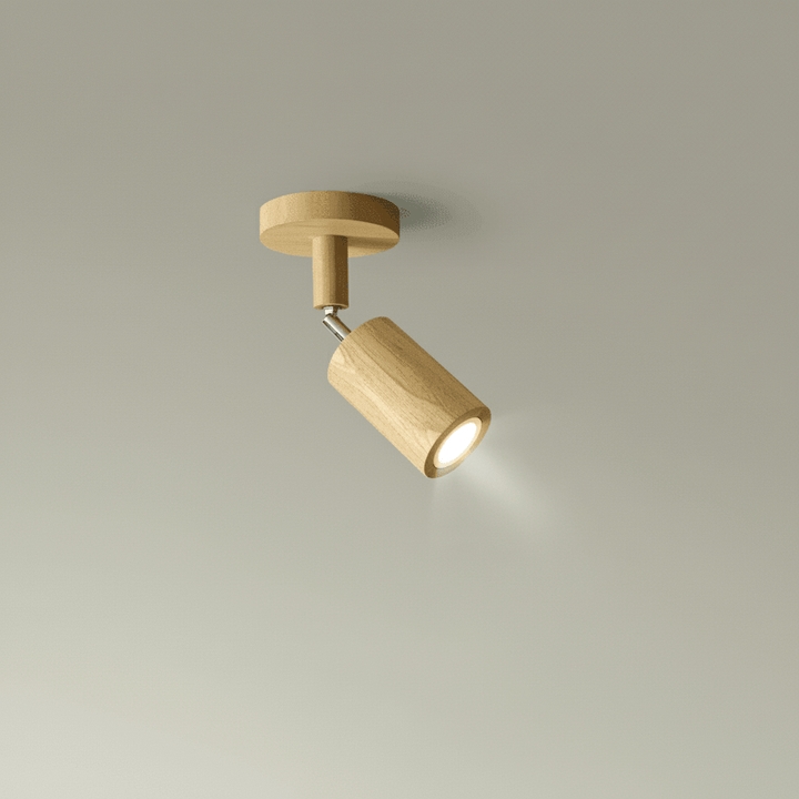 Elegante Massivholz-Deckenleuchte, LED dimmbar, perfekte Innenbeleuchtung.
