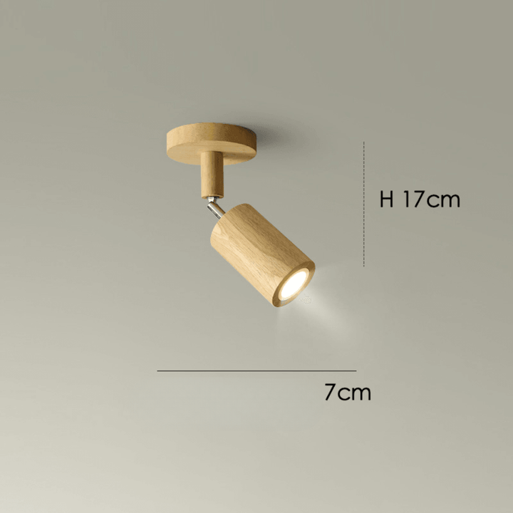 Quadratische Massivholz LED-Deckenlampe, warmweißes Licht, moderne Wohnzimmerleuchte.