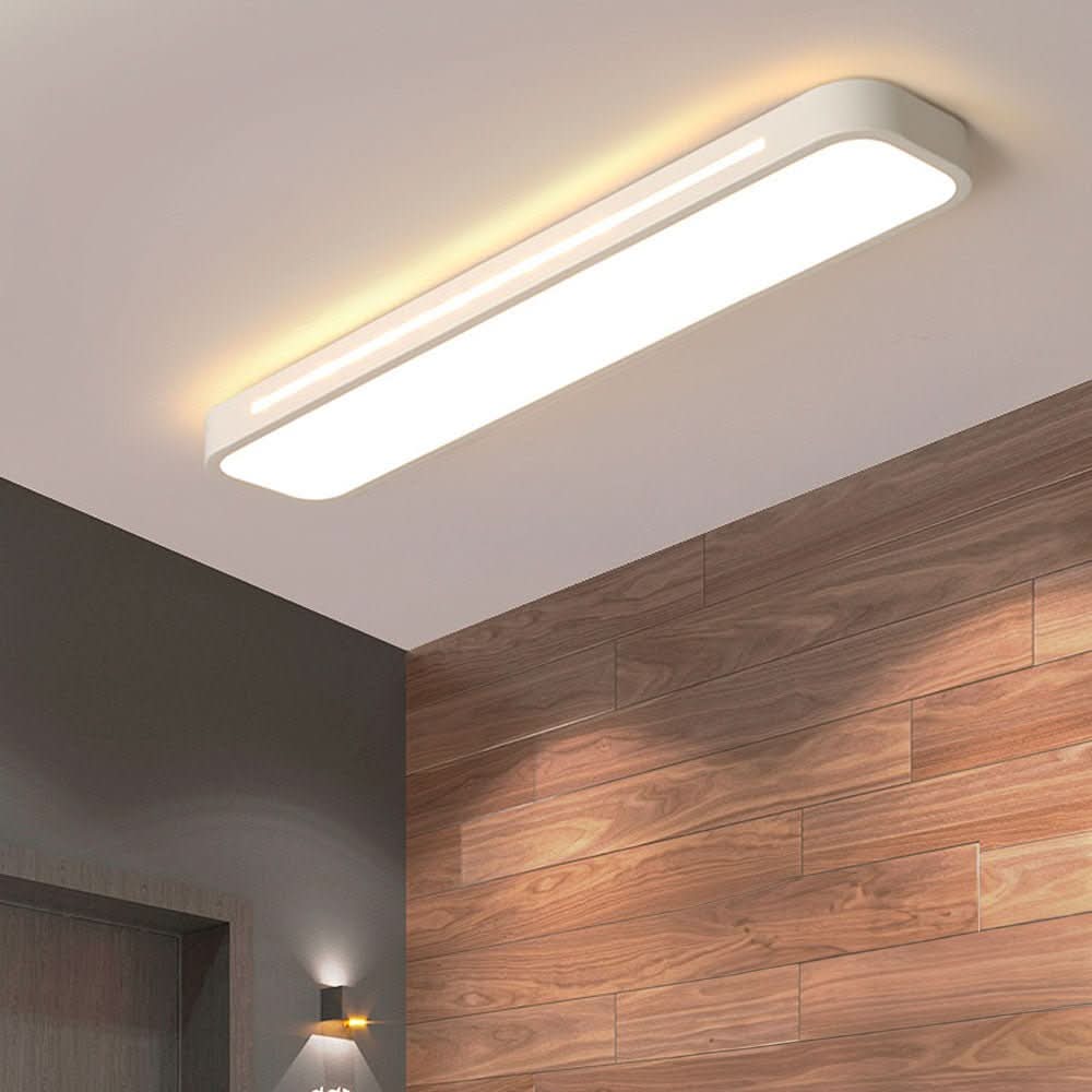 Effiziente LED Deckenleuchte, minimalistisch, energiesparend, für Esszimmer und Wohnzimmer.