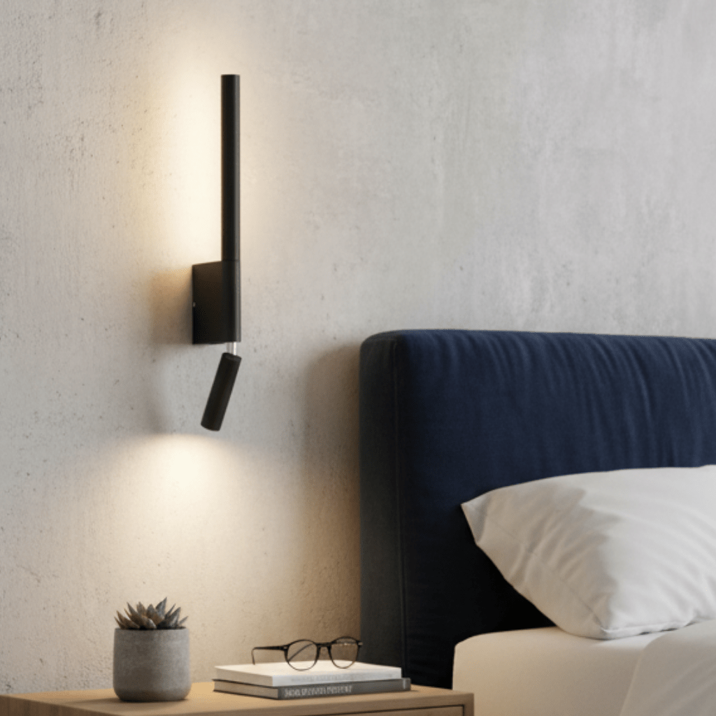Minimalistische LED-Wandleuchte, modern, für stilvolle Innenbeleuchtung im Wohnzimmer oder Flur.