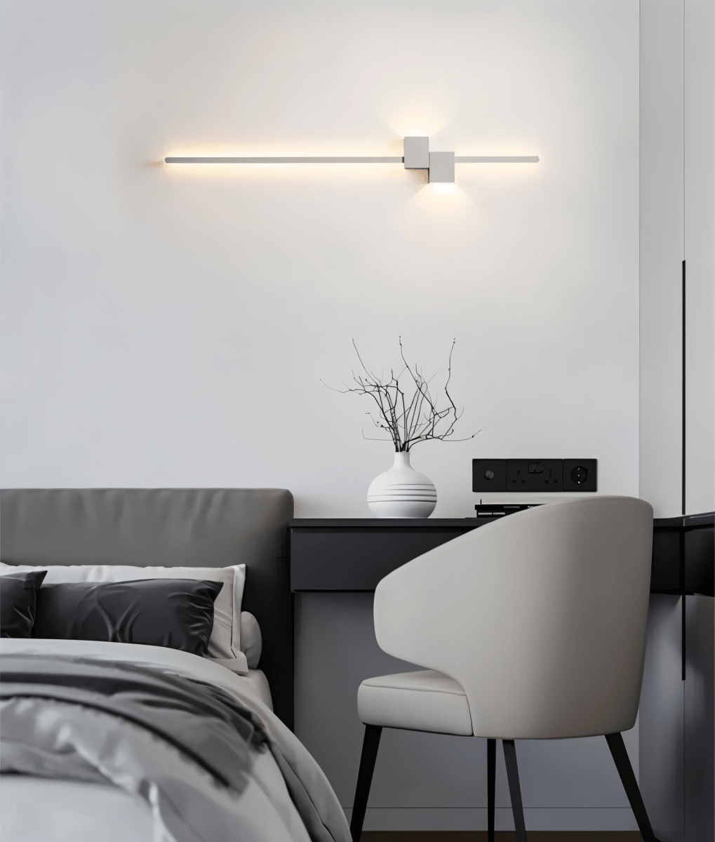Schmale LED Designleuchte. Minimalistisch. Vielseitige indirekte Beleuchtung für Schlafzimmer & Flur.
