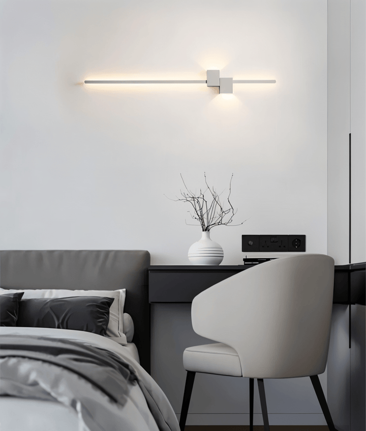 Schmale LED Designleuchte. Minimalistisch. Vielseitige indirekte Beleuchtung für Schlafzimmer & Flur.