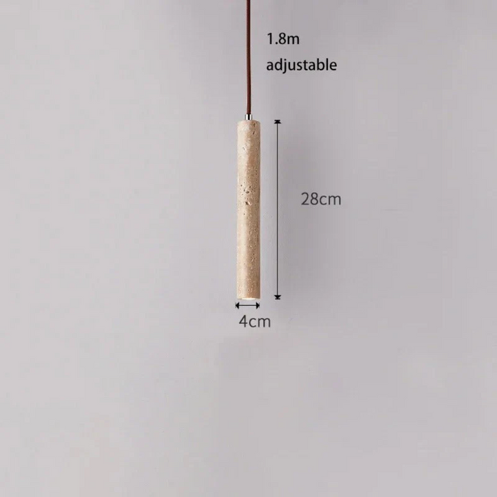 Einzigartige Wabi-Sabi Travertin LED-Lampe, minimalistisches Design als Blickfang in jedem Wohnraum.
