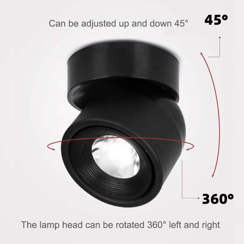 Energieeffizientes LED-Spotlight, minimalistisch, flexibel aus Aluminium, moderne Innenraumbeleuchtung.