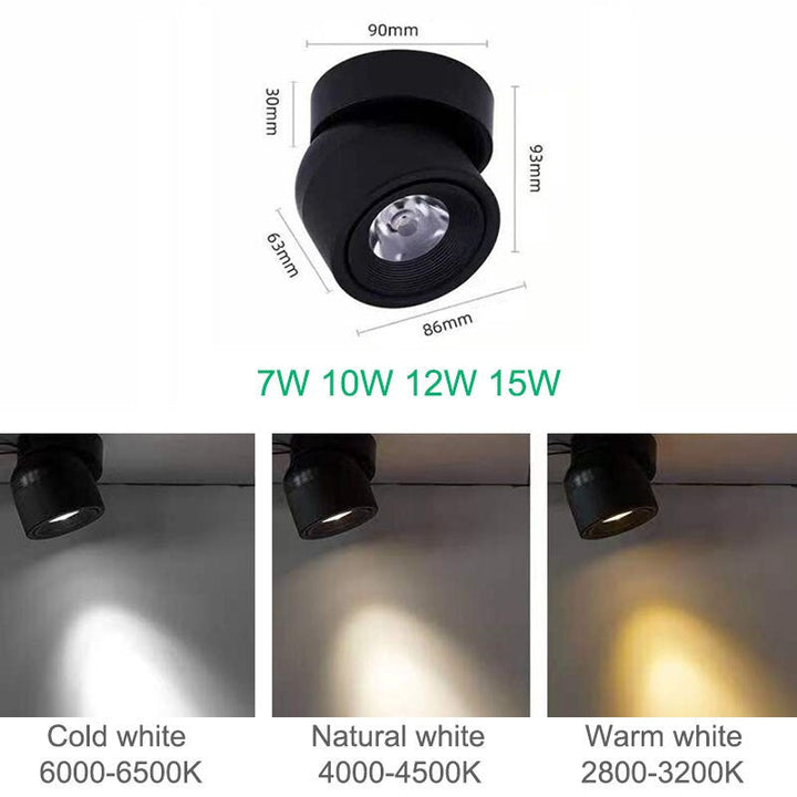 Stilvolles LED-Spotlight, dimmbar und modern, ideal als Deckenleuchte für Wohn- oder Esszimmer.