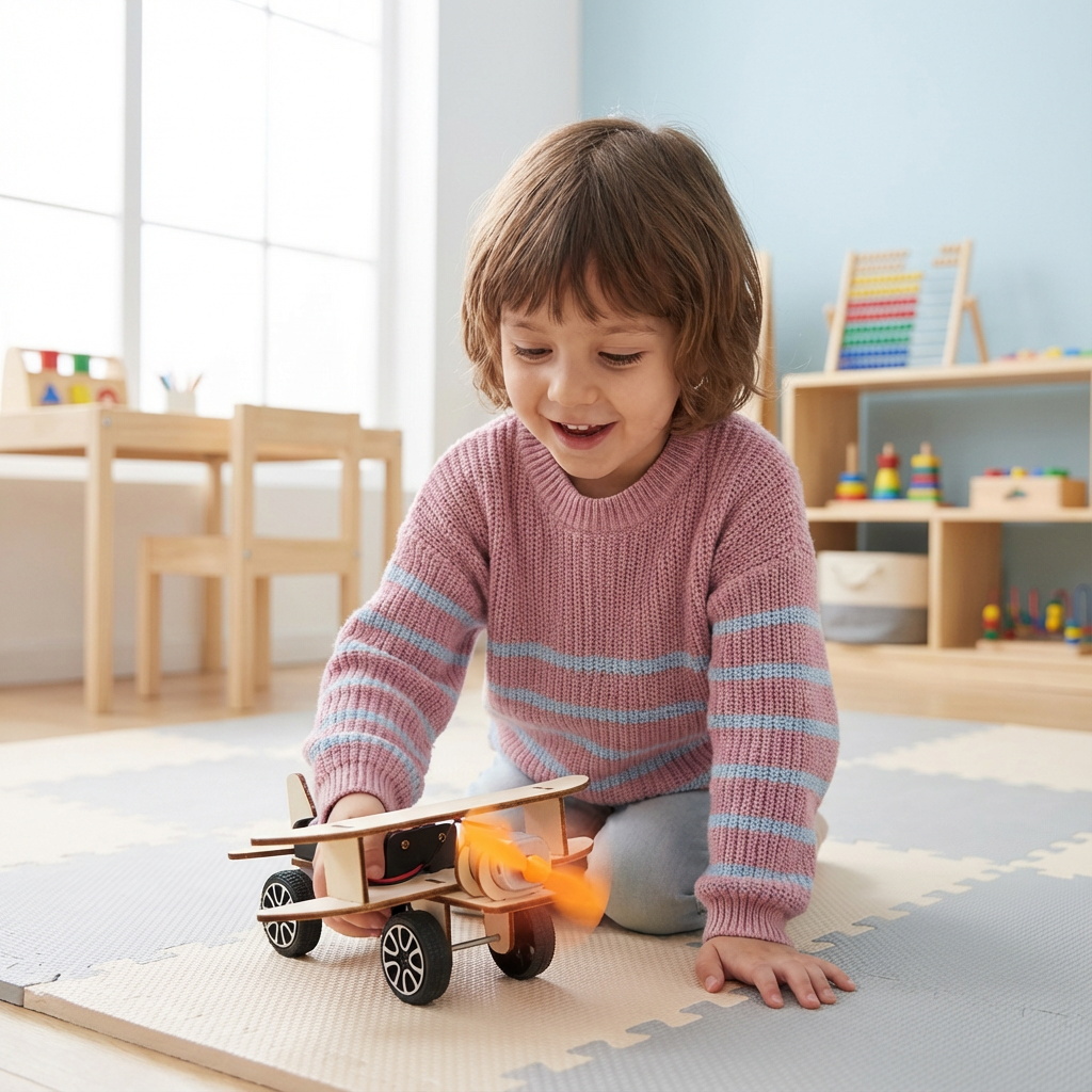 MINT Forschungsspielzeug Baukasten für Kinder, zum spielerischen Entdecken von Wissenschaft & Technik.