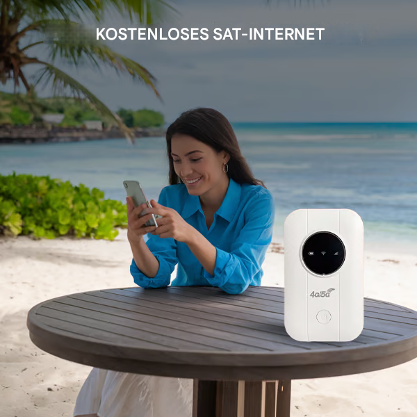 4G LTE WLAN Hotspot Router mit USB-C-Anschluss, kompakt und leistungsstark für unterwegs.