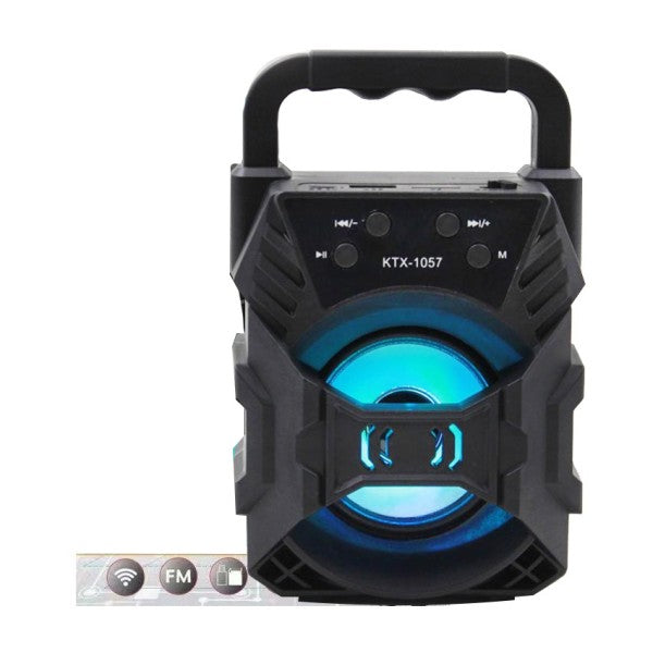 Kabelloser, tragbarer SoundRush Bluetooth-Speaker für Musikgenuss unterwegs mit tiefem Bass.