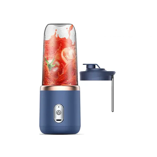 Wiederaufladbarer, kabelloser Entsafter & Mixer, modernes Küchengerät für unterwegs.