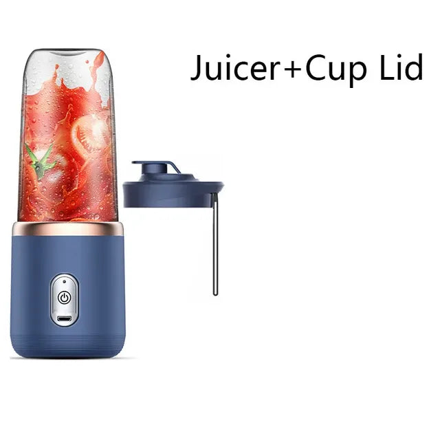 Obstpresse & Mixer, mobil, kabellos, für frische Säfte aus Obst und Gemüse, rosa.