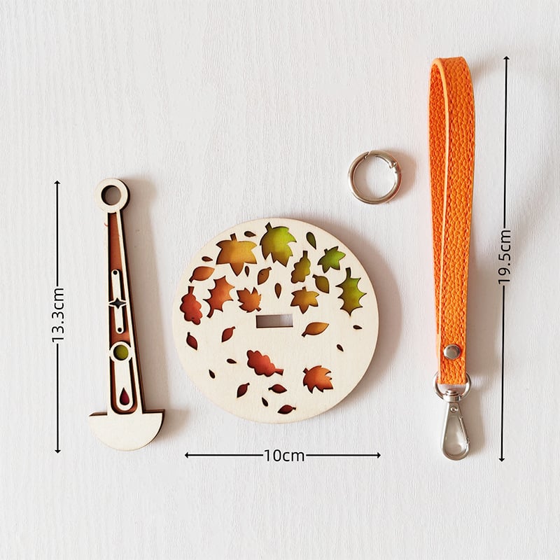 Eleganter Wollhalter aus Holz und Leder, portabel, für Stricker, erleichtert das Stricken.