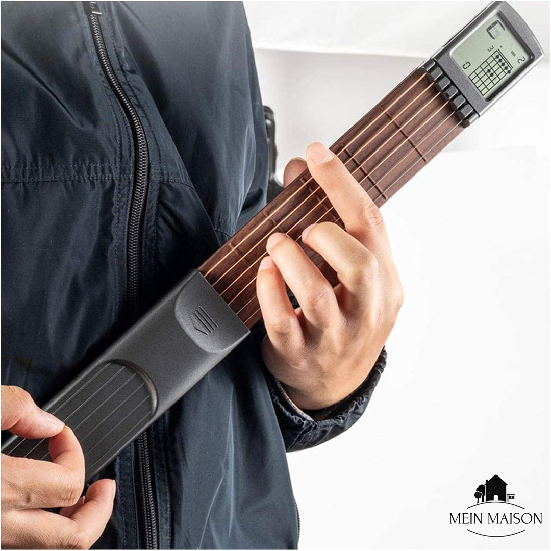 Mobiler Gitarren-Akkordtrainer für Anfänger, zum Üben von Akkorden unterwegs.