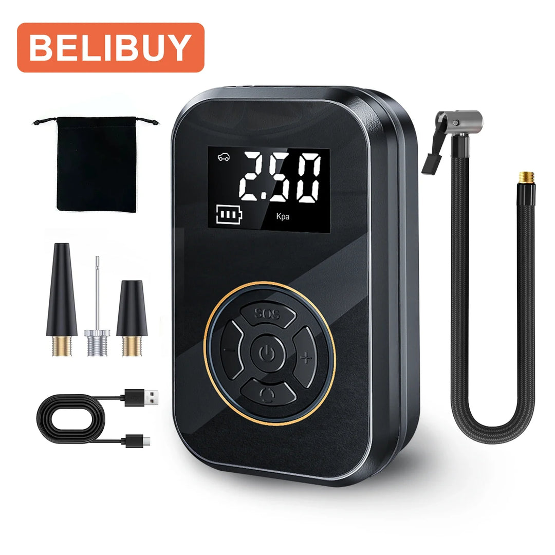 Robustes Autozubehör: Mobiler Kompressor & Powerbank. Perfekt als Reifenpumpe für Offroad, Camping & Outdoor.