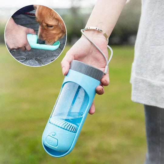 Mobiles Tierzubehör: Tragbarer Trinkspender für frisches Wasser, unentbehrlich für aktive Hunde & Katzen.