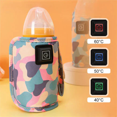 Mobiler USB Baby Flaschenwärmer für unterwegs, perfekt zum schnellen Erwärmen von Milch bei Reisen & Ausflügen.