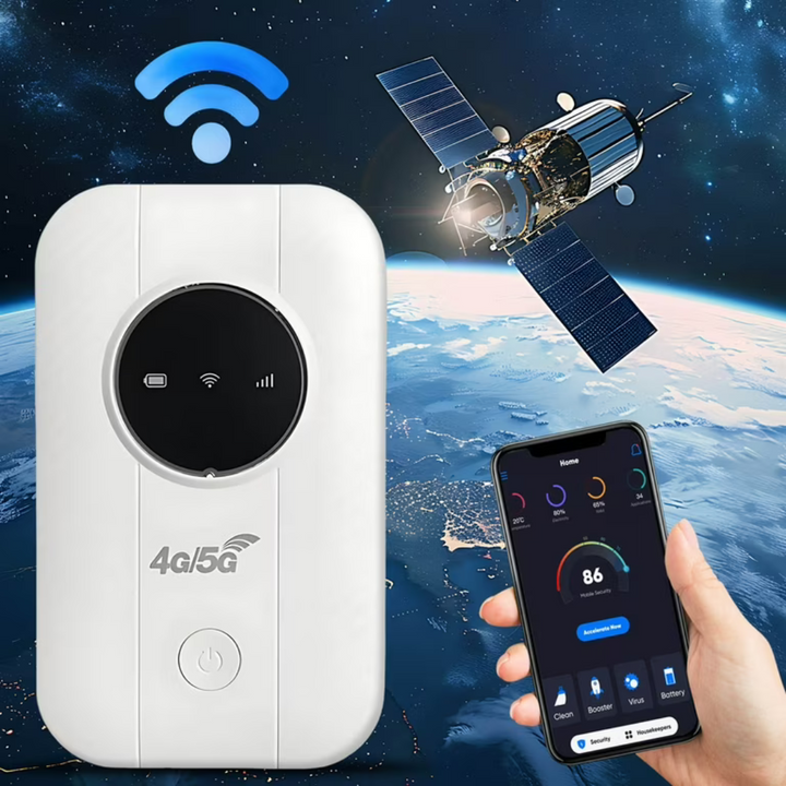 Mobiler WLAN Router für unbegrenztes Internet unterwegs; ideal für Reisen, Homeoffice und digitale Nomaden.