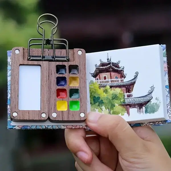 Aquarell-Malset als Geschenkidee: 24 Farben, Pinsel, fördert Kreativität bei Kindern & Erwachsenen.
