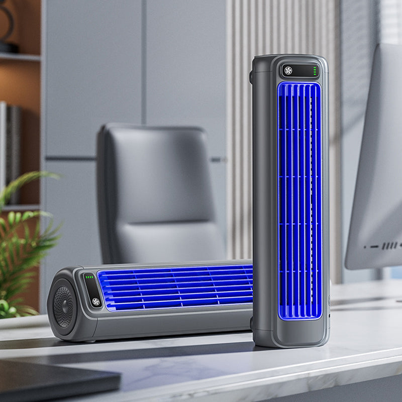 Kabelloses mobiles Klimagerät mit Ventilator. Maximale Freiheit für Abkühlung im ganzen Haus.