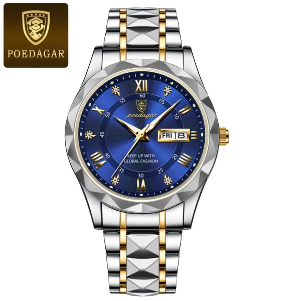 Wasserdichte Herren-Quarzuhr Modell 615. Präzise, stilvoll & elegant. Perfekt für Business und Alltag.