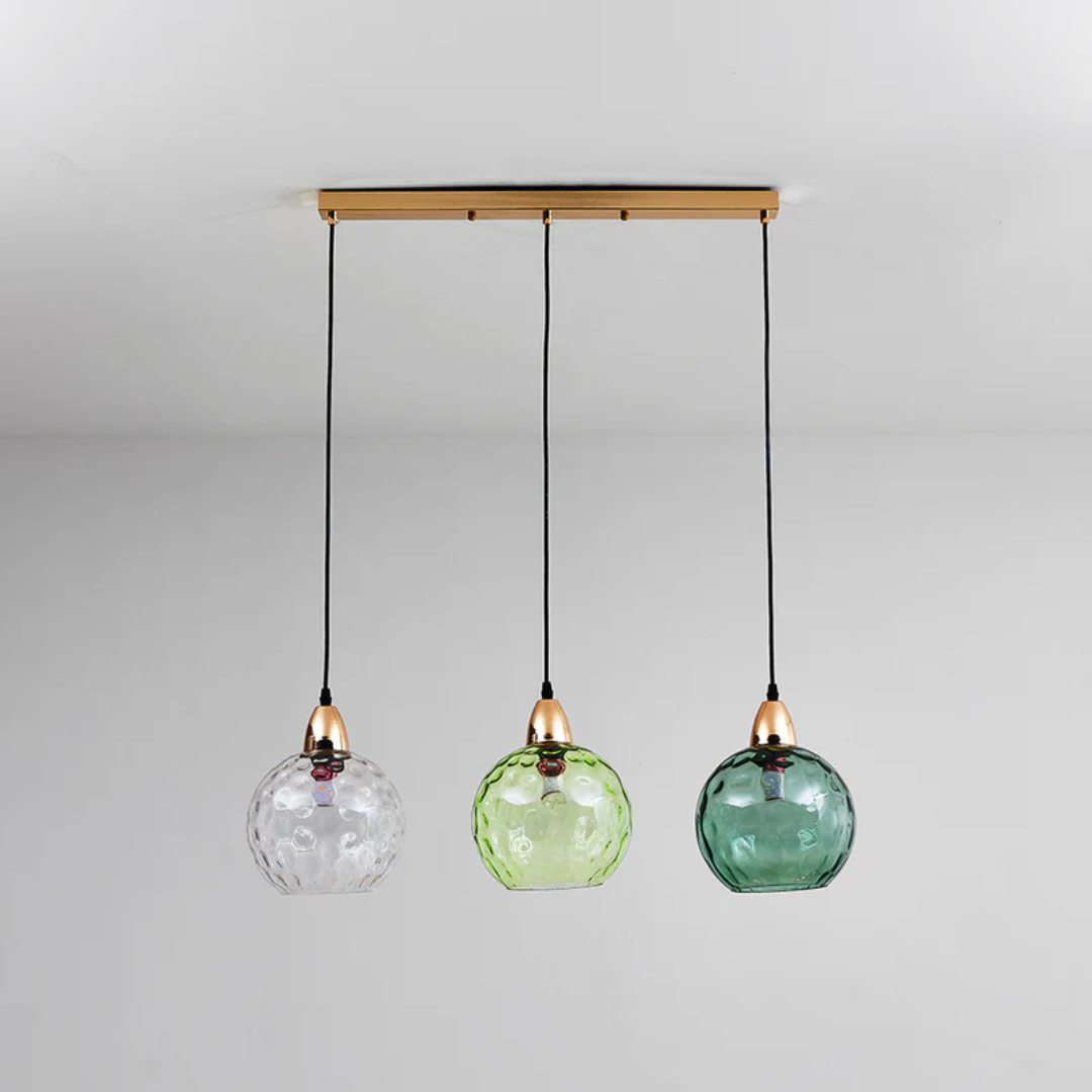 Moderne 3-flammige Cluster Pendelleuchte für Wohnzimmer; elegante LED Deckenleuchte, höhenverstellbar.
