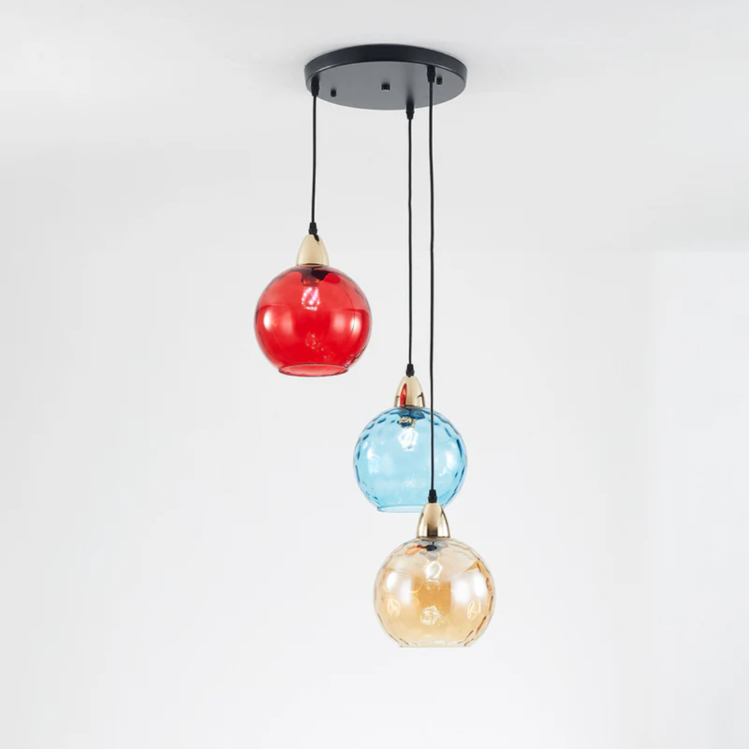 Stilvolle 3-flammige Pendelleuchte, moderne Clusterleuchte. Ideal als Wohnzimmer- oder Esszimmerlampe.