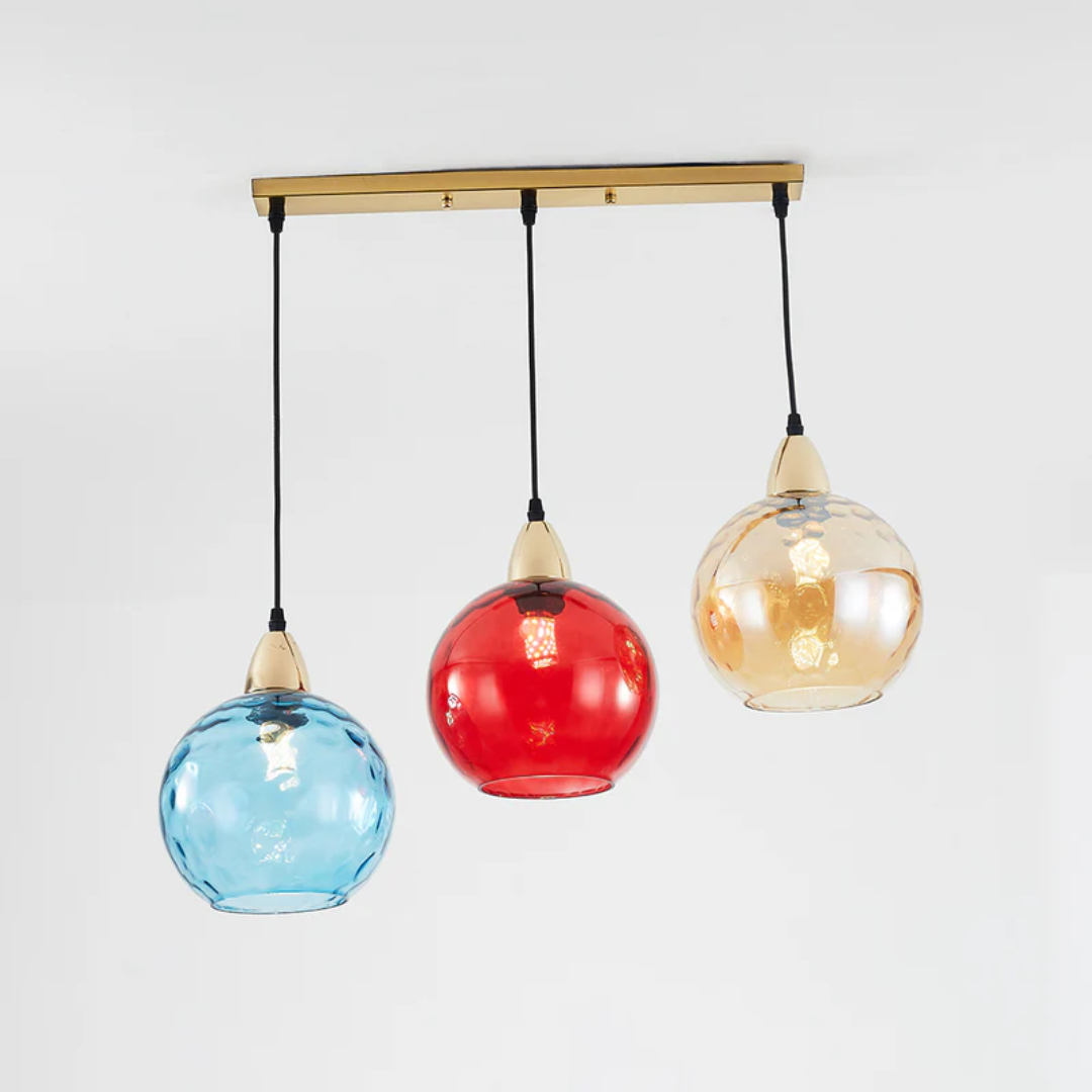 Höhenverstellbare 3-flammige Cluster Pendelleuchte für Esszimmer, moderne LED Designlampe.