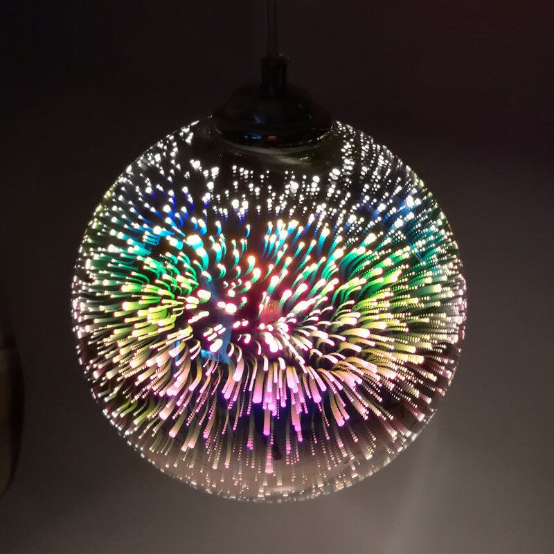 Kreative Feuerwerk-Lampe aus Glas, moderne Deckenleuchte mit spektakulärem 3D Lichtdesign.