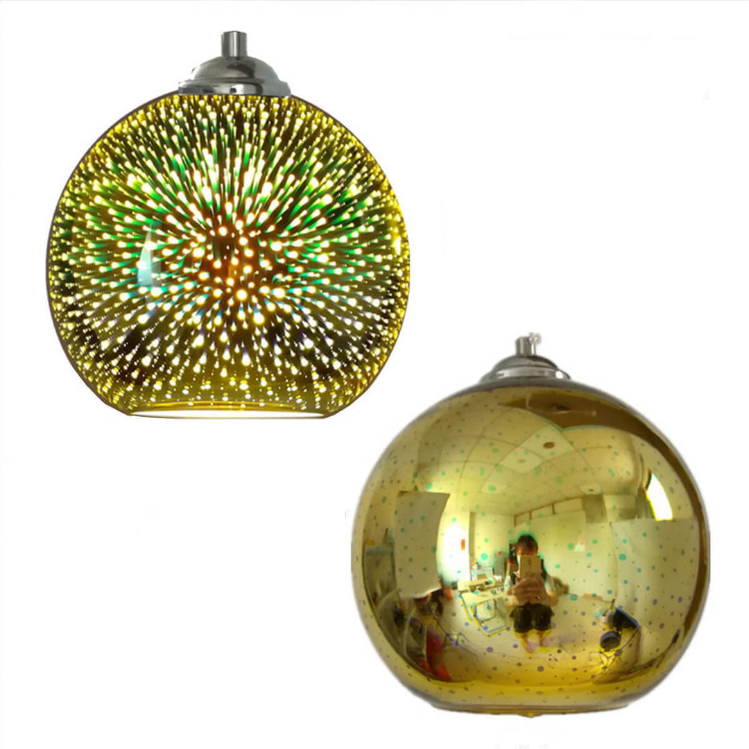 Stimmungslicht: Moderne 3D Feuerwerk Pendelleuchte, erzeugt farbenfrohe Lichtexplosion.