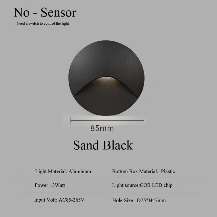 Vielseitige 3W LED-Außenleuchte IP65. Perfekt als Treppenlicht, Gartenlampe oder Balkonbeleuchtung.