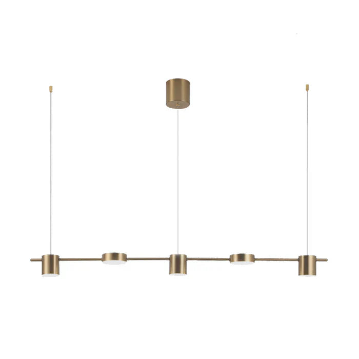 Detailansicht: Moderne Aluminium Pendelleuchte mit integrierter LED Beleuchtung.