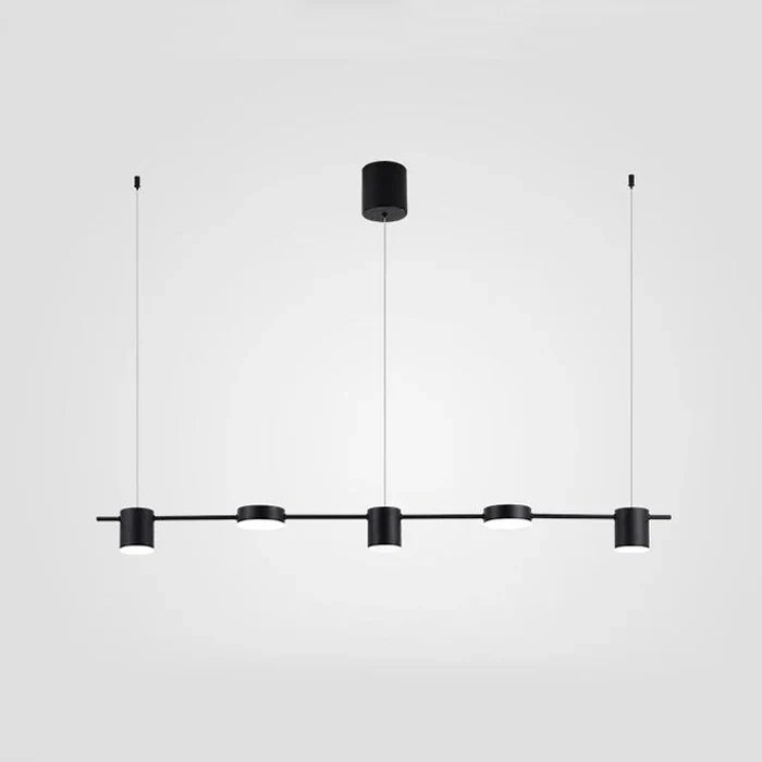 Stilvolle moderne Wohnzimmerlampe; Pendelleuchte aus Aluminium mit LED Beleuchtung.