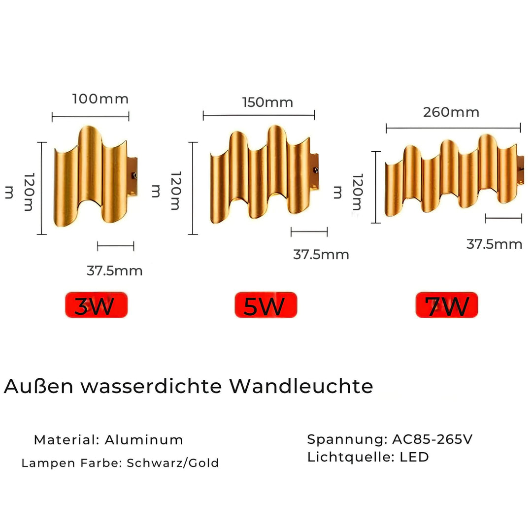 Wetterfeste Aluminium-Außenlampe, moderne Wandleuchte mit LED-Technik für effiziente Garten- & Terrassenbeleuchtung.