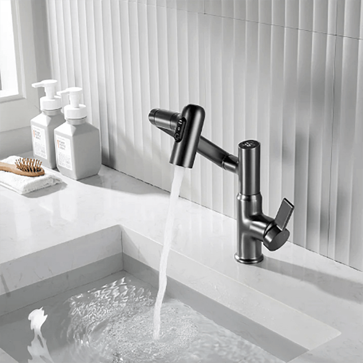Moderne AQUATWIST 360° Küchenarmatur, schwenkbar, für optimale Flexibilität und stilvolle Küchen.