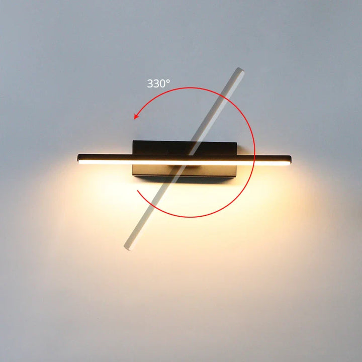 Moderne AuroLite LED-Wandleuchte, verstellbar und schwenkbar für flexibles Licht im Wohnzimmer oder Schlafzimmer.