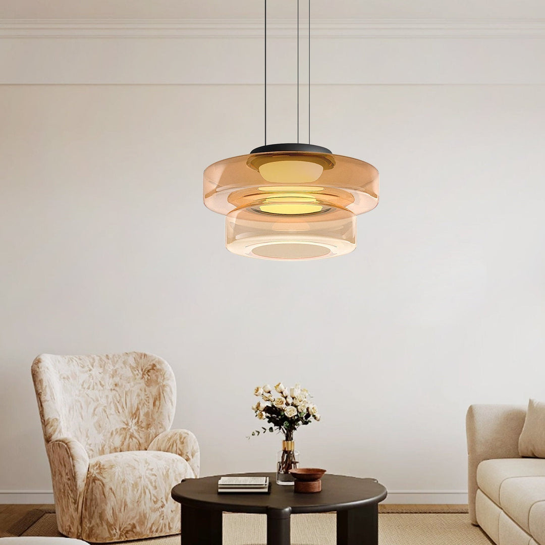 AuroraSphere: Zeitlose Bauhaus-Pendelleuchte aus Glas. Perfekte Innenbeleuchtung für modernes Flair.
