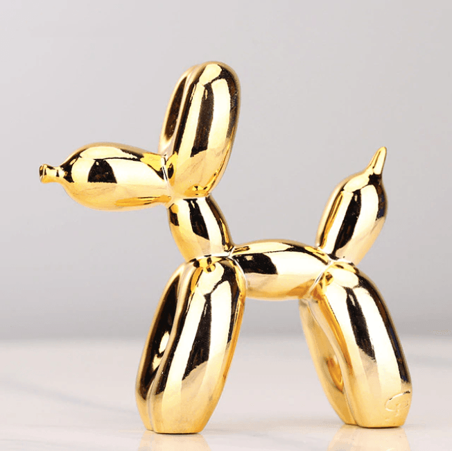 Glänzende, moderne Harz Ballonhund Figur, perfekte abstrakte Kunst Skulptur für Schreibtisch oder Regal.